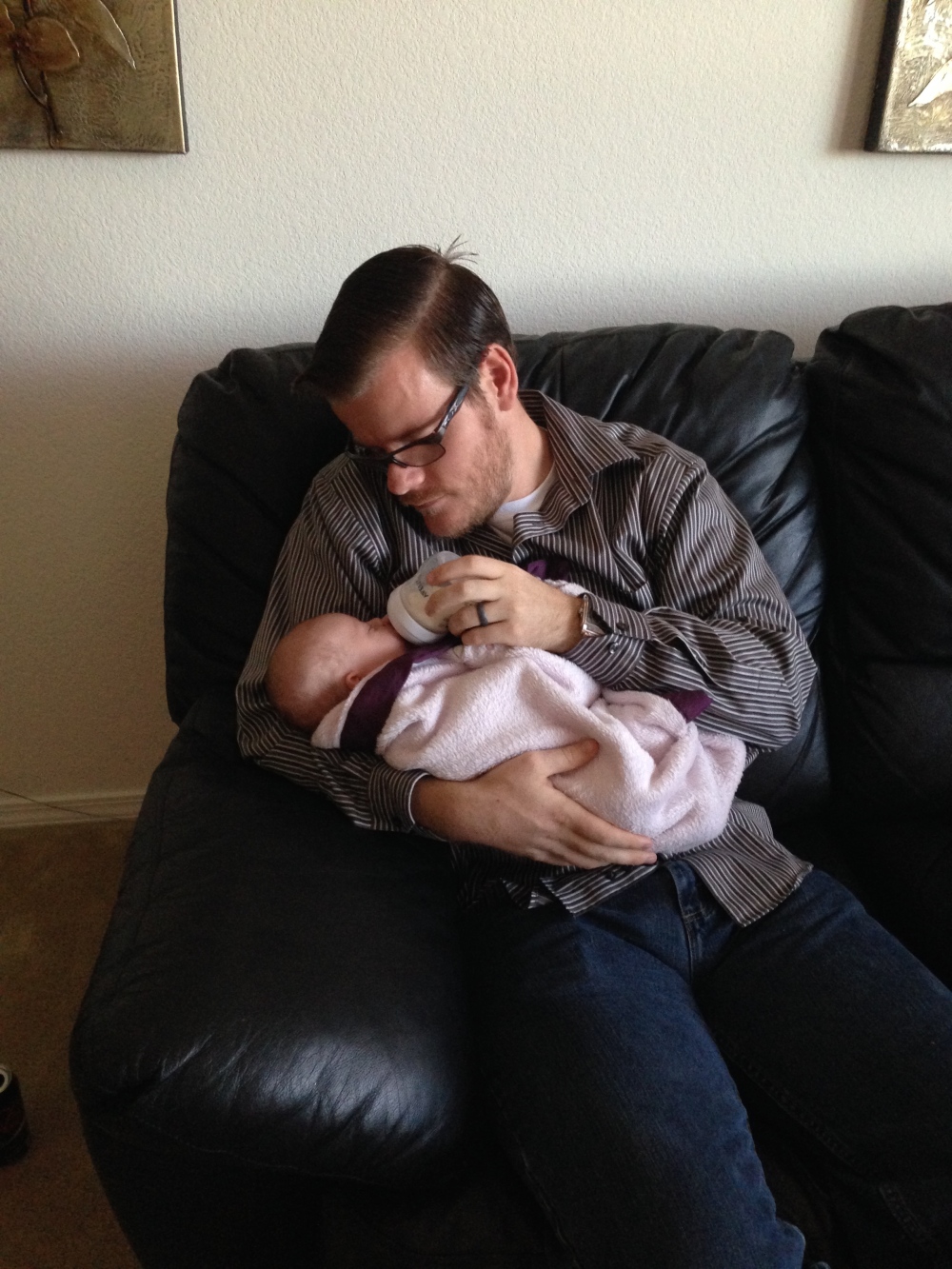 My husband spoiling his baby niece.