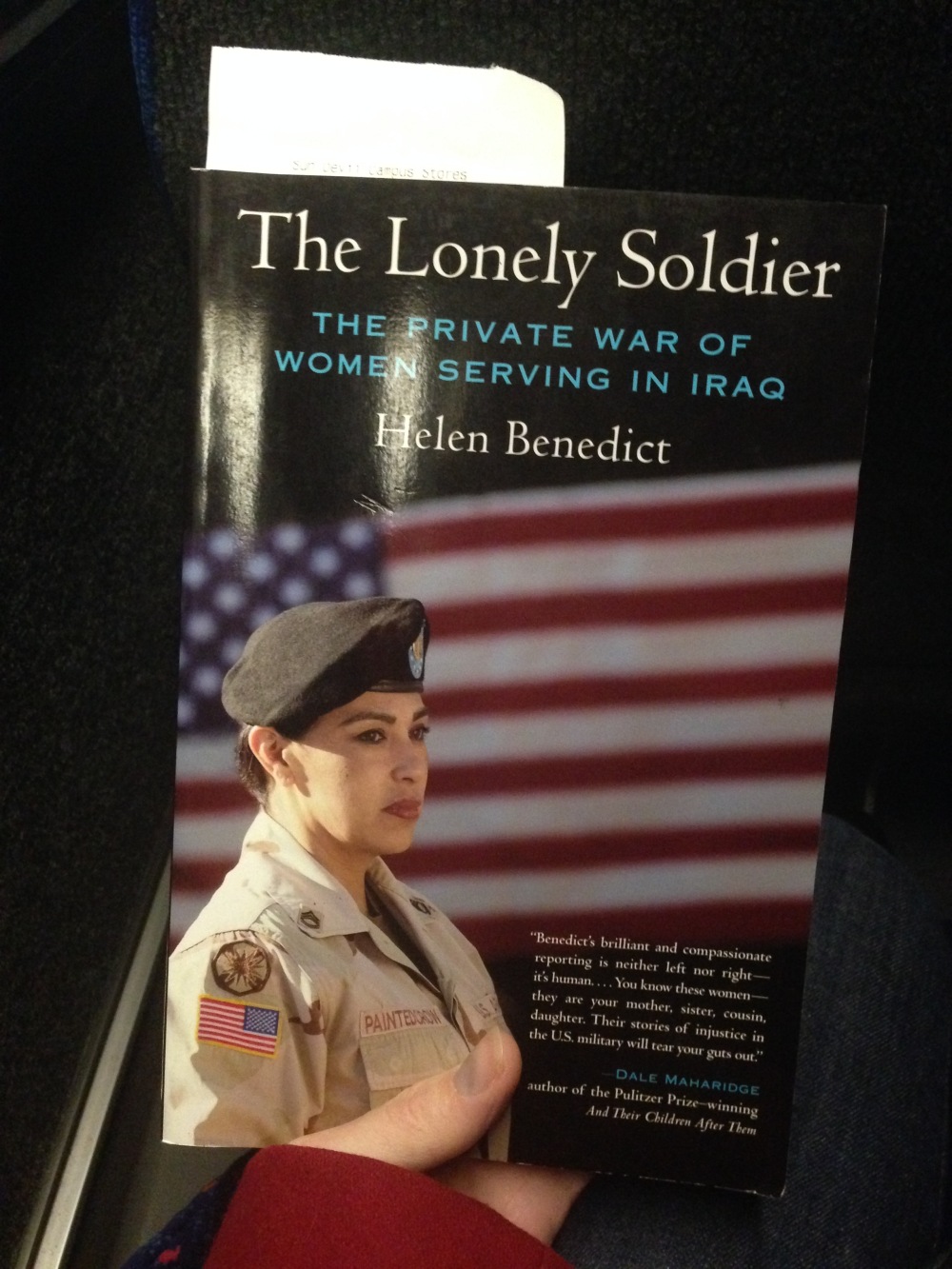 The Lonely Soldier....I could do without the generic label of soldier to define service members, but let's hope the rest of the book is  good.